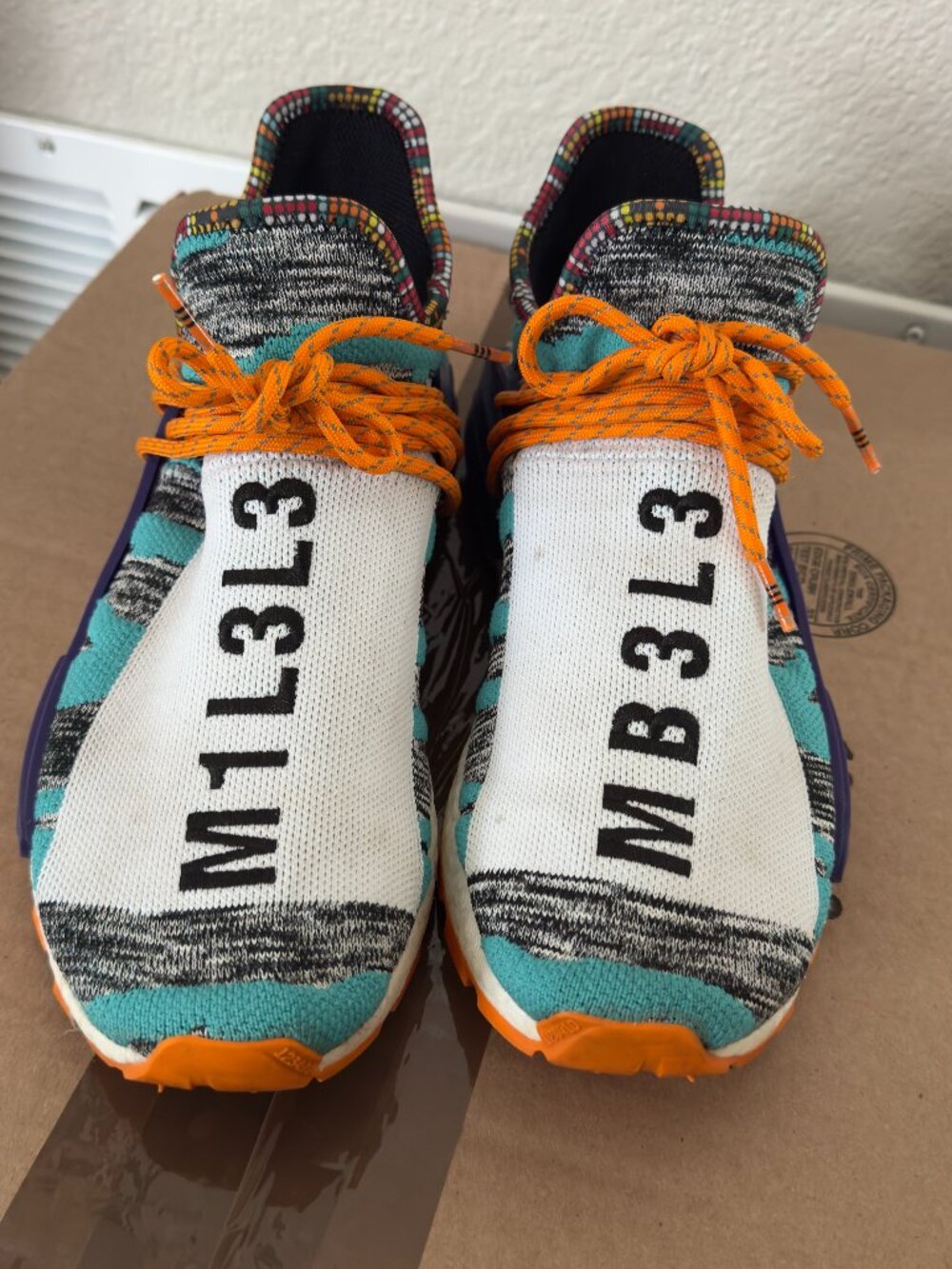 Pharrell x adidas Solar Hu NMD White Aqua | US 10.5 | OG Box
